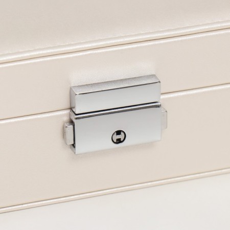 Casket to the leatherette for jewelry "White matte" 6.5x12.6x21 cm-1