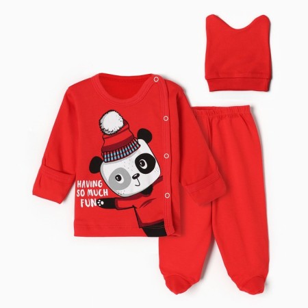Kit for children, red color, height 56-62 cm