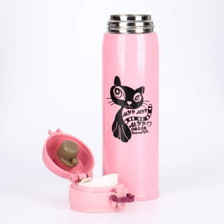 Thermos, 420 ml, top "Mur-Mur love glamor", retains heat 8 hours-1