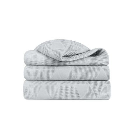 Blanket, size 180 × 190 cm, jacquard, cold gray color