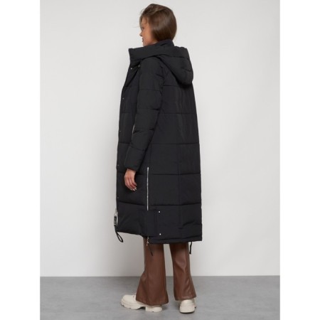 Coat insulated winter female, size 50, black color-27