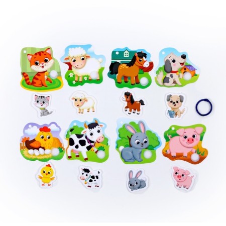 Velcro game "Fun Velcro. Cubs and mothers "-6