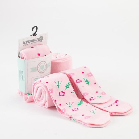 Pantyhose crumb I am "flowers", pink color, height 98-104 cm