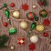 Set of jewelry plastic 42 pcs "Karnaval Assorted" Red Green