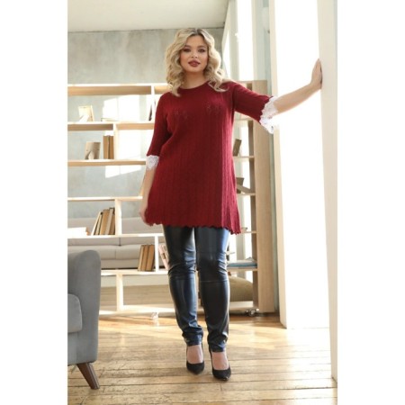 Female dress, size 54, burgundy color-7