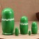 Nesting doll "Anastasia", green dress, 5 doll, 16 cm