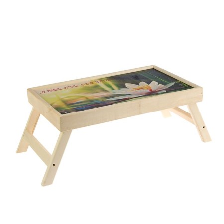 Table-Speed ​​"flower on water", wooden surface 50x30cm
