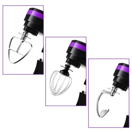Mixer KitFort KT-3044-1, planetary, 1000 watts, 4 l, 6 speeds, black-violet-3
