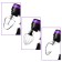 Mixer KitFort KT-3044-1, planetary, 1000 watts, 4 l, 6 speeds, black-violet