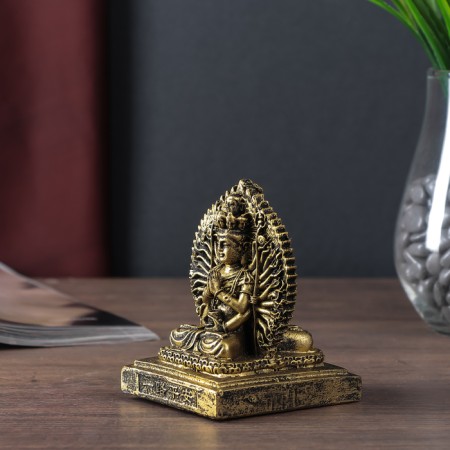 NECSK Polystone Shiva bronze 10x7.5x8.2 cm-3
