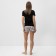 Homemade female set (T -shirt, shorts), black color, size 46