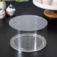 Falseyarus for the cake, cylinder, d = 20 cm, h = 12 cm, the color is transparent