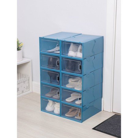 Shoe storage box, 33 × 23 × 13.5 cm, 1 pc, color blue-2