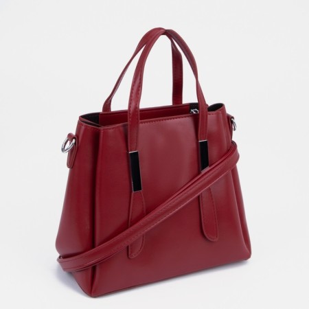 Bag Female Tout with zipper, red color-1