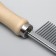 Wood comb with a wooden handle, 17.5 x 3 cm