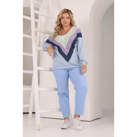 Pulover Women Wisell, size 54, blue color-6
