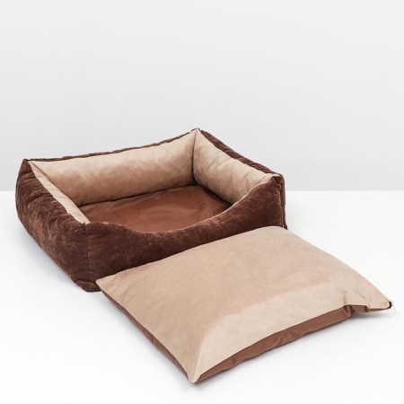A bed with a removable cover, furniture fabric, foam rubber, 55 x 45 x 15 cm-6