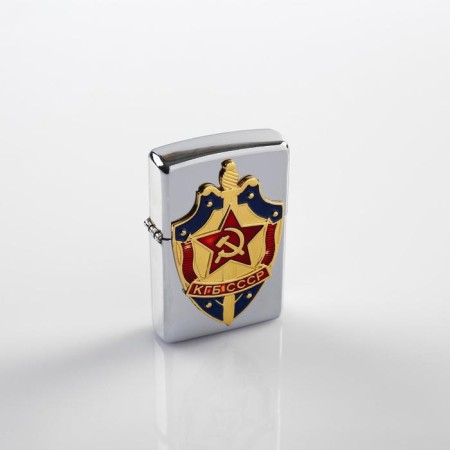 Gasoline lighter for smoking "KGB of the USSR", silicon, 6 x 8 cm