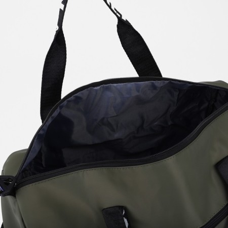 Sports bag with lightning, external pocket, khaki color-2
