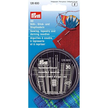 Needles set for sewing, embroidery and dumplings in the distribution pencil case, 30 pcs. packaged