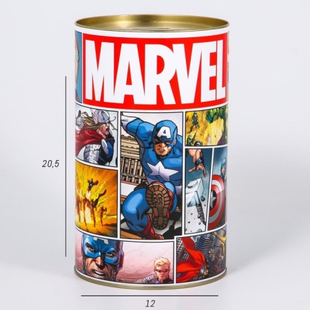 Копилка металлическая, 20,5 см х 12 см х 12 см, XXL "MARVEL", Мстители-1