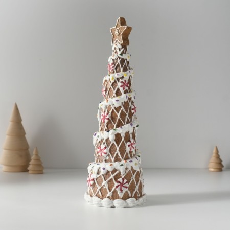 Souvenir Polystone "Herringbone Hello with candy" 9x9x25.5 cm-1