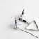 Earrings Metal "Geometry" Triangles, Color silver, 12 cm