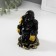 NECKE Polystone "Hothee with a golden bag and fan" Black 6.5x6.7x11.5 cm