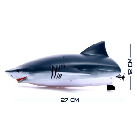 Radio -controlled boat "Shark", 2 in 1, works from the battery-1