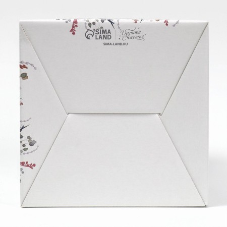 Confectionery box with a window, a chest, packaging, a “delicate wreath” 20 x 20 x 20 cm-6