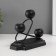 Summary Metal for 3 candles "Mollekules and ovals" black d = 2.5 cm 8x16x14 cm
