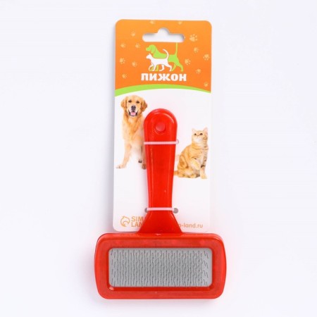 Pucker "Simple" with a transparent handle, without drops, 9.5 x 13.8 cm, red-4