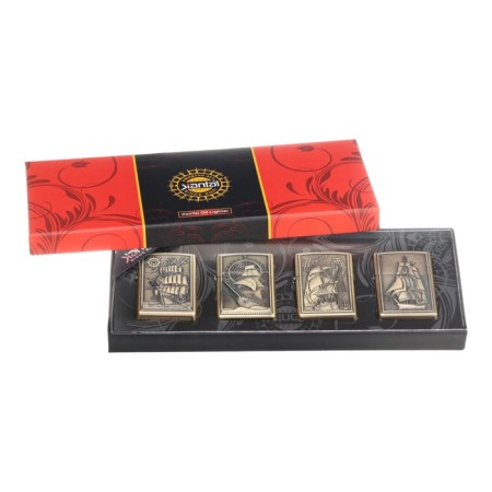 A set of gasoline lighters "Sea Fleet", 4 pcs, 3 x 10 x 23 cm-3