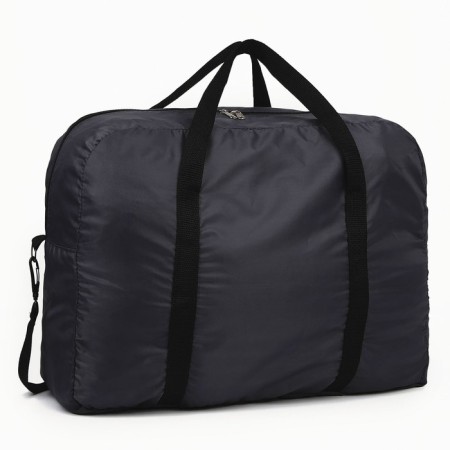 Road bag on a zipper, folding in a cosmetic bag, black color-3