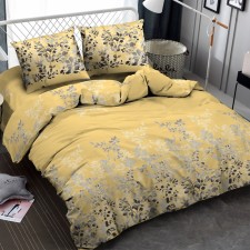 Постельное бельё евро Amore Mio, размер 200х210 см, 200х215 см, 70х70 см - 2 шт, цвет жёлтый
