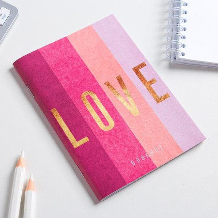 Блокнот А6, 32 л в клетку "LOVE"-3