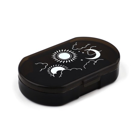 Aider "Health", 3 sections, black, 6 x 4 x 1.3 cm-1