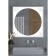 Mirror in a baguette frame with an extension of 18 W, 80x80 cm, sensory switch, neutral white with