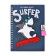 Gift notebook, 45 sheets, line, on the castle, on the crest, shark (17.8x13cm)