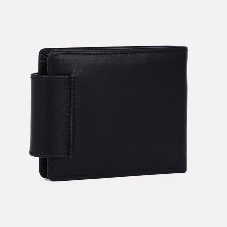 Male purse on the button, black color-1