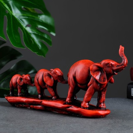 Figure "Elephants" Red, 30x14x6cm-1