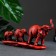 Figure "Elephants" Red, 30x14x6cm