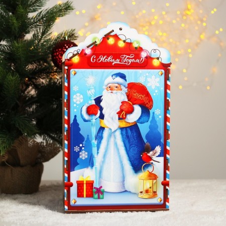 New Year's wooden box for letters Santa Claus "New Year!"-3