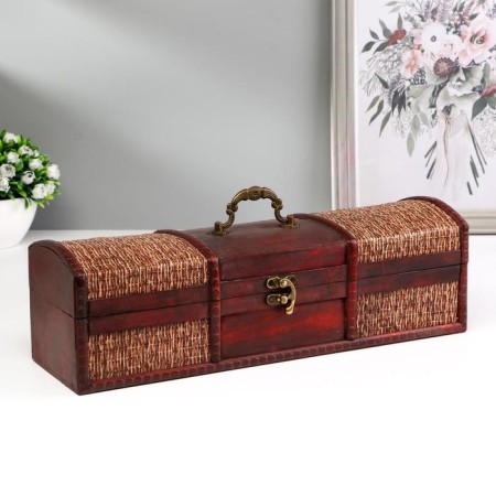 Casket Wood for a bottle "chest" 36x11x11 cm