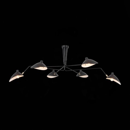 Ceiling Ceiling ST LUCE. SL305.402.06. SPRUZZO. 6x60 watts, E27, 180x180x54 cm, black color-3