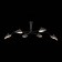 Ceiling Ceiling ST LUCE. SL305.402.06. SPRUZZO. 6x60 watts, E27, 180x180x54 cm, black color