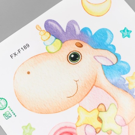 Stick plastic interior color "Unicorn Baby" 29x32 cm-2