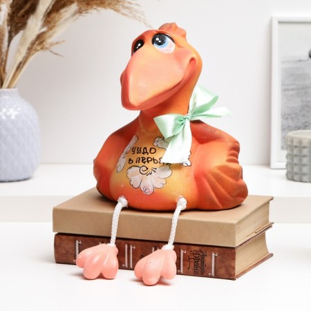 The piggy bank "Crow - Miracle in feathers" yellow, 20cm-7