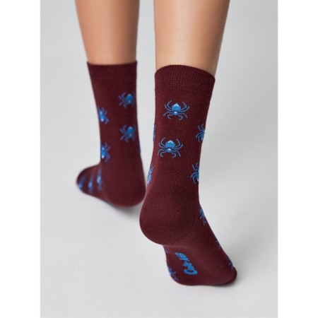 Socks Children's cotton Contse Kids Tip-Top "Spider", size 24, Bordeaux color-2