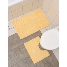 A set of mats for the bathroom and toilet of the Books Dailers, 2 pcs, 40 × 50, 50 × 80 cm Beige color